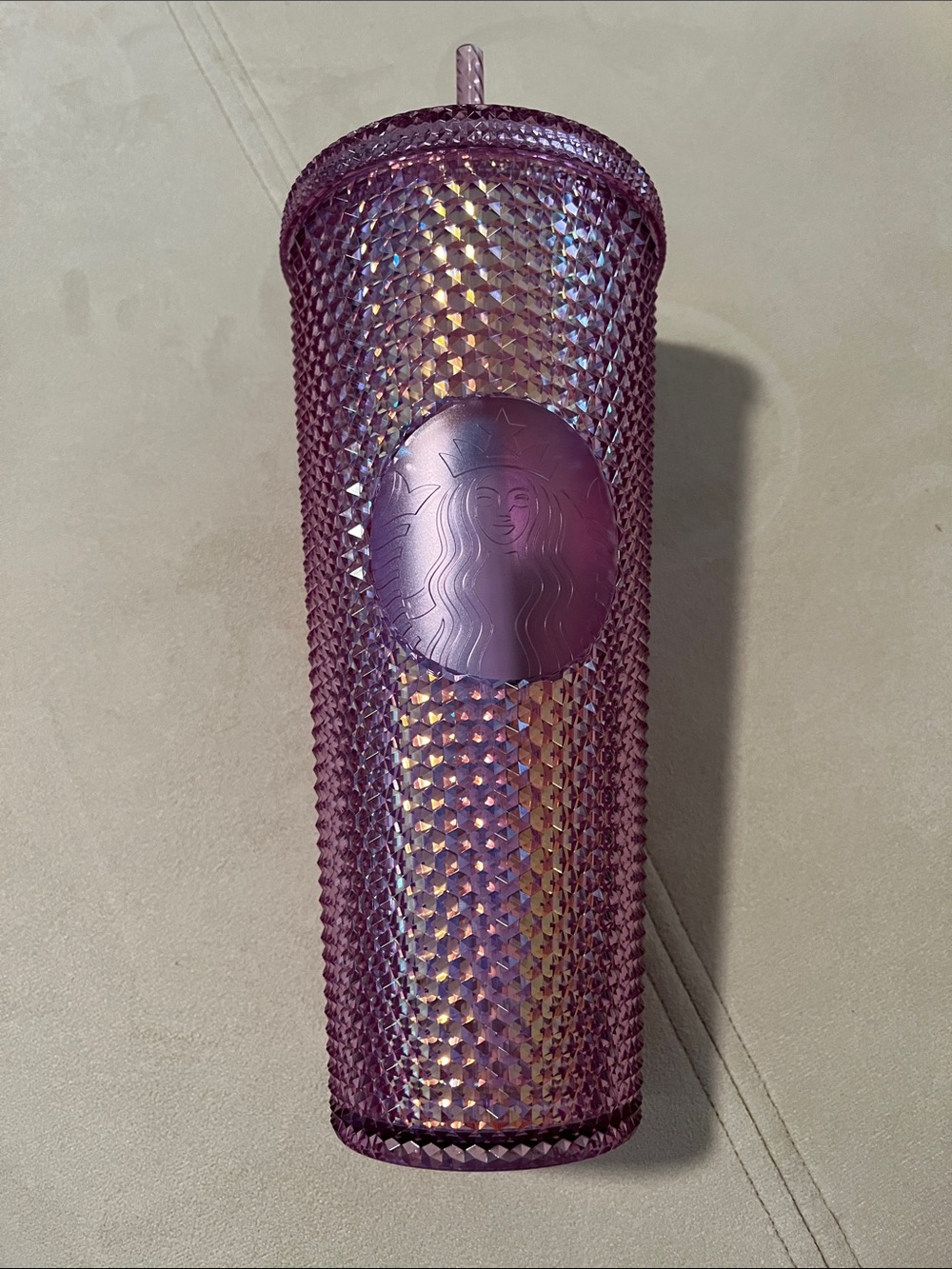 Starbucks Disney 50th Anniversary Pink Purple Iridescent Venti 24 oz Studded Cup
